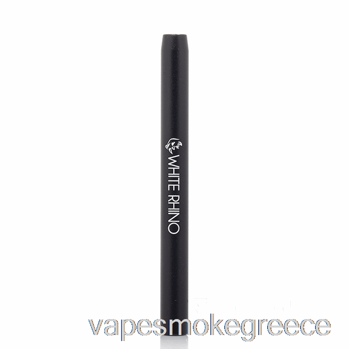 Vape Greece λευκός ρινόκερος μεταλλικός δοκιμαστής νυχτερίδας σωλήνας μαύρος